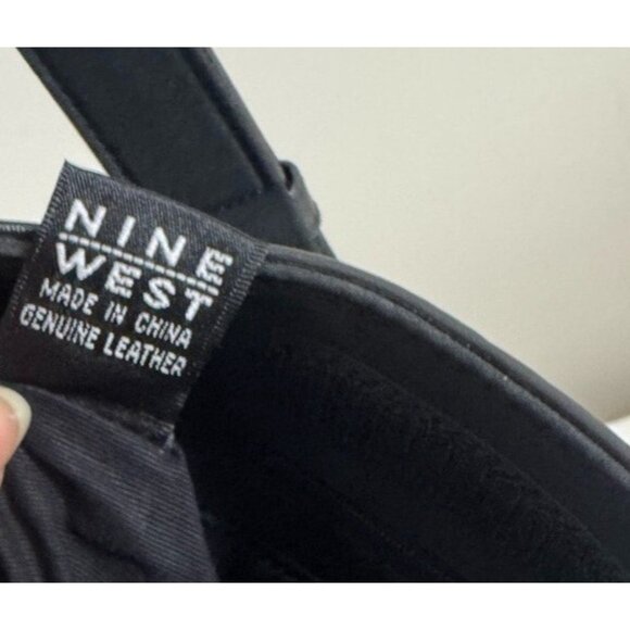Nine West Black Leather Crossbody Bag Purse Y2K Minimalist Indie Boho Retro - Picture 3 of 9